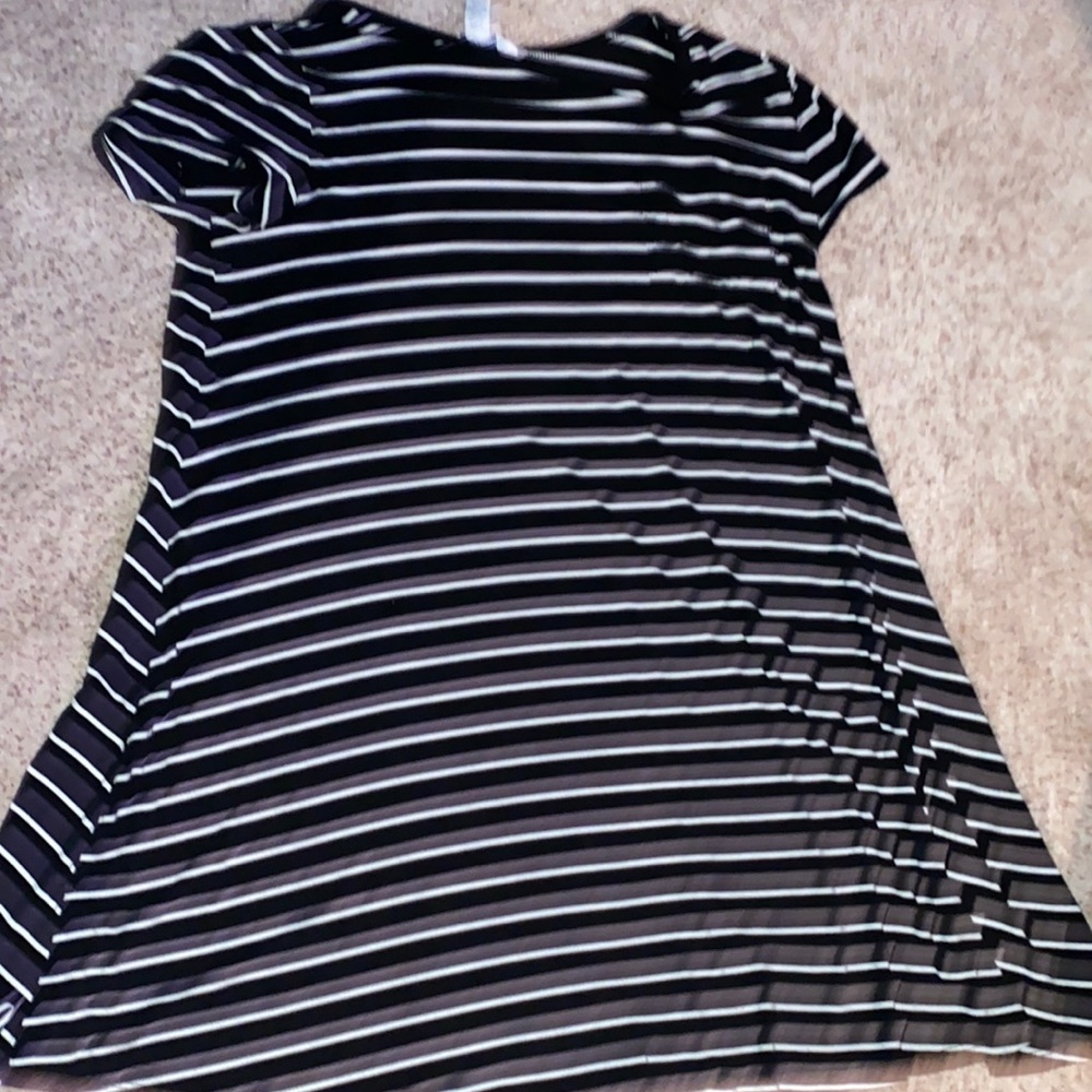 Black and white stripe dress